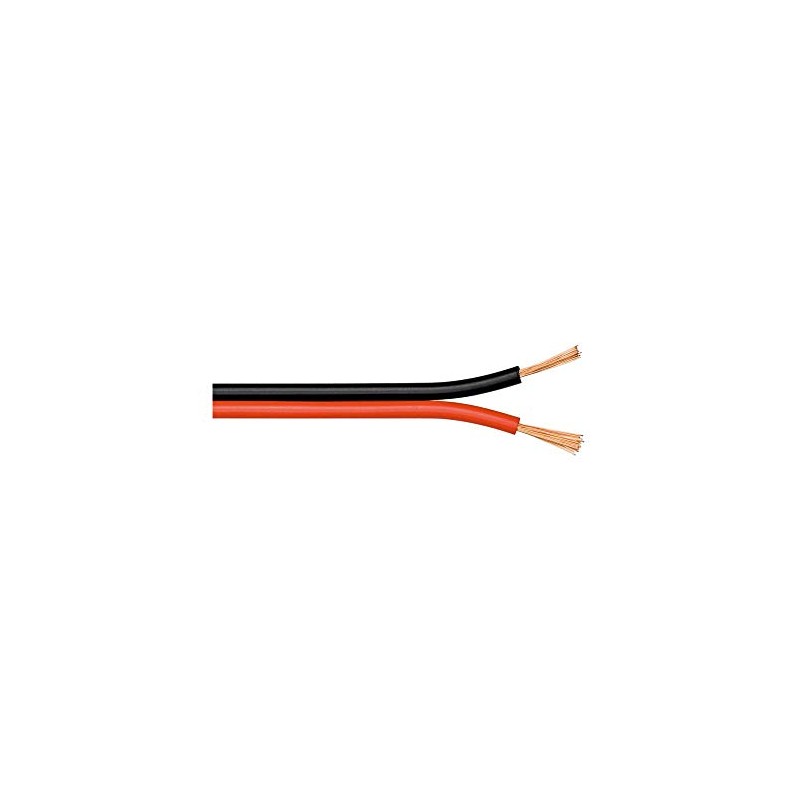 Wentronic 10m 2x 2.5mm Speaker Cable Roll - Red/Black