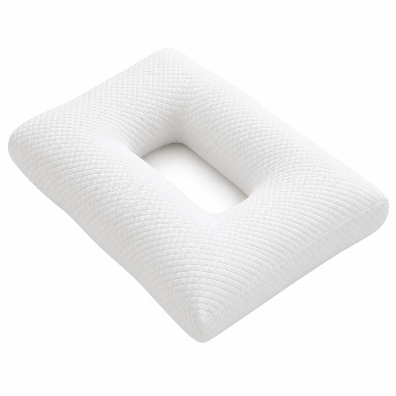 Ear Hole Pillow for Side Sleepers – Rectangular Ear Piercing