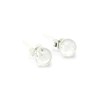 Budawi® Rock Crystal Stud Earrings Ball 6 mm 925 Silver,