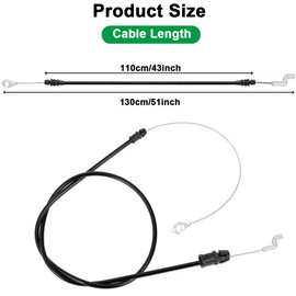ZAMDOE 81000625/0 Stop Cable Fits for Champion R484p Petrol Lawnmower for Mountfield SP470 HP470 Lawn Mowers for Briggs and Stratton Engines Replace for 1136-0714-01 Stop Brake Cable