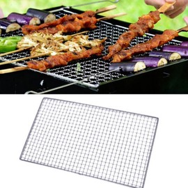 Secfanya QKDS BBQ Grill, Stainless Steel Mesh BBQ Grill Grate Grid Wire Rack Cooking Replacement Net, Works on Smoker,Pellet,Gas,Charcoal Grill, for Camping Barbecue Outdoor Picnic Tool, 30 * 45cm