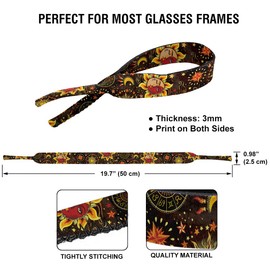 WIRESTER Fashion Eyeglasses Strap, Floating Sunglass Holder Strap, Safety Flexible Neoprene Eyewear Retainer for Men Women - Celestial Sun Moon And Stars