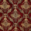 Shiraz Square Cushion Cover - Burgundy Red - Embroidered Damask