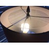 Handmade Clear Acrylic Round 9" Lamp Fabric Lampshade Diffuser