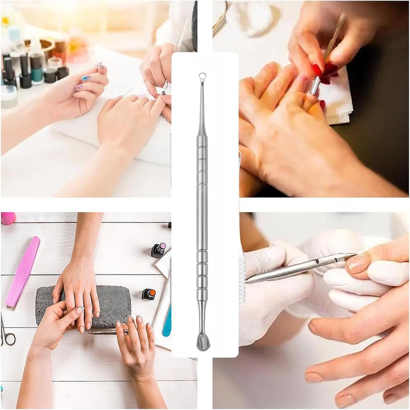 Wjelet 2 in 1 Manicure Cuticle Pusher Ring Design Suitable