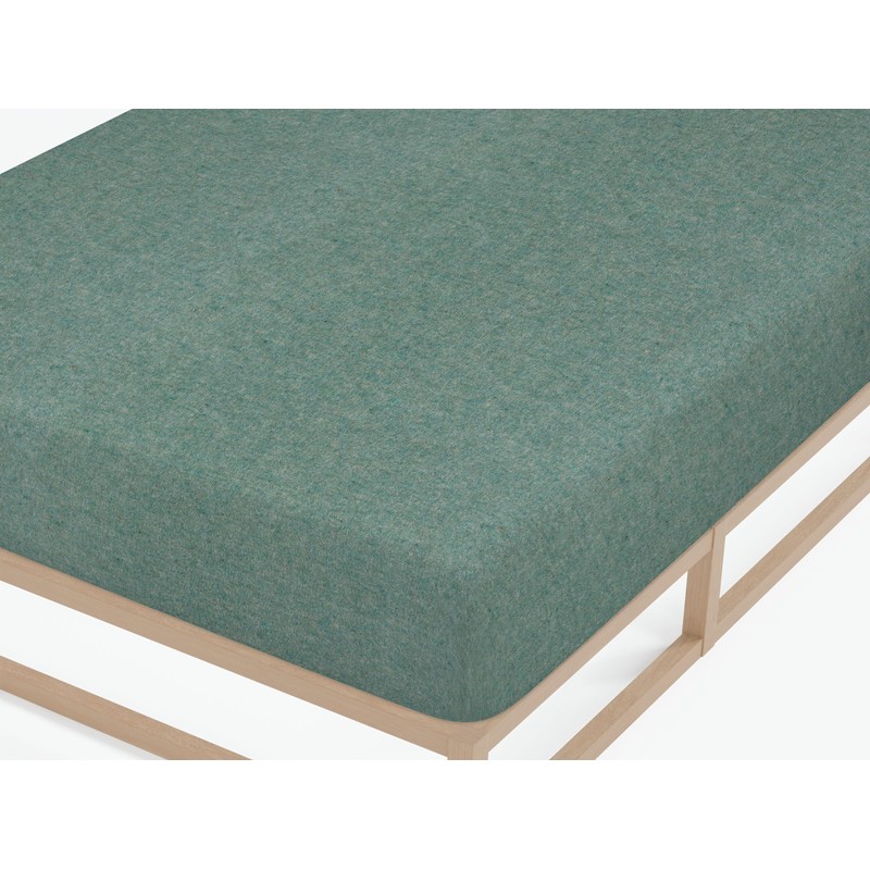 biberna 0841380 Melange Flannel Fitted Sheet