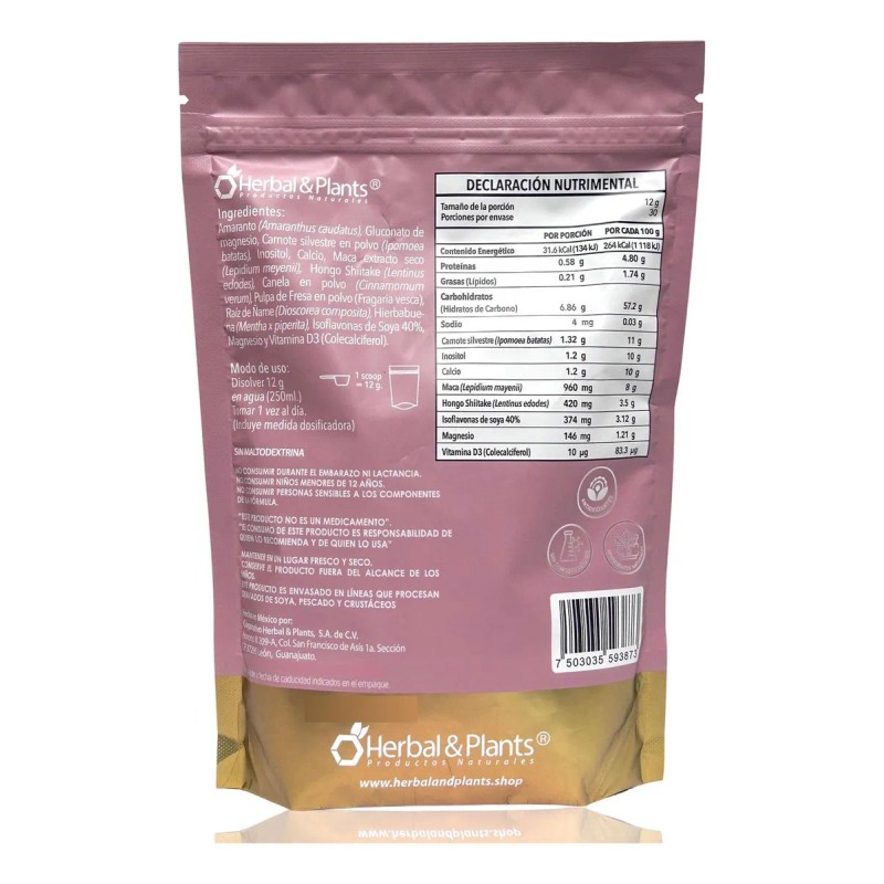 Hpisof Isoflavonas Shiitake Fresa 360 G Herbal & Plants