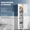Hawkrown 67" Tall Bathroom Storage Cabinet with Lights, Slim Narrow