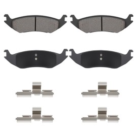 Rear Semi-Metallic Brake Pads Set for Dodge Ram 1500 2006-2010, for Ram 1500 2011-2018, 1500 Classic 2019-2023, Durango 2005-2009, for Chrysler Aspen 4PCS