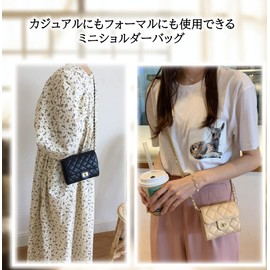 [One Drop Women's Shoulder Bag Pochette Crossbody 2-Way Large Small Wallet Purse Pouch Kawaii, black small