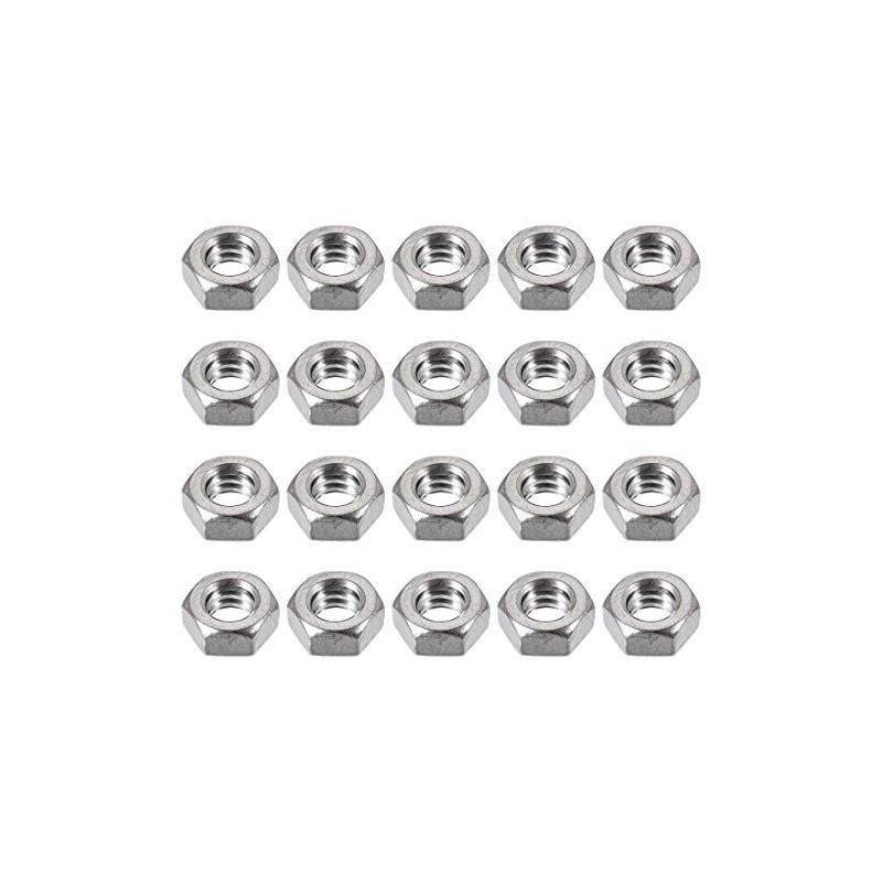 sourcingmap 3/16 inch-24 Hex Nut Stainless Steel Fastener 20pcs for
