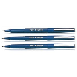 PILOT Fineliner Set of 3 Extra Fine Tip Pens 0.4mm Line Blue