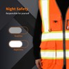 SHORFUNE High Visibility Safety Vest with Pockets, Mic Tab, Reflective