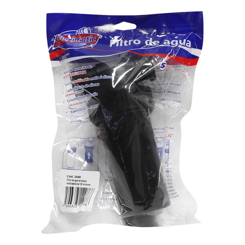 Kit 3 Pzs Filtro De Agua De Discos Reutilizables Fleximatic