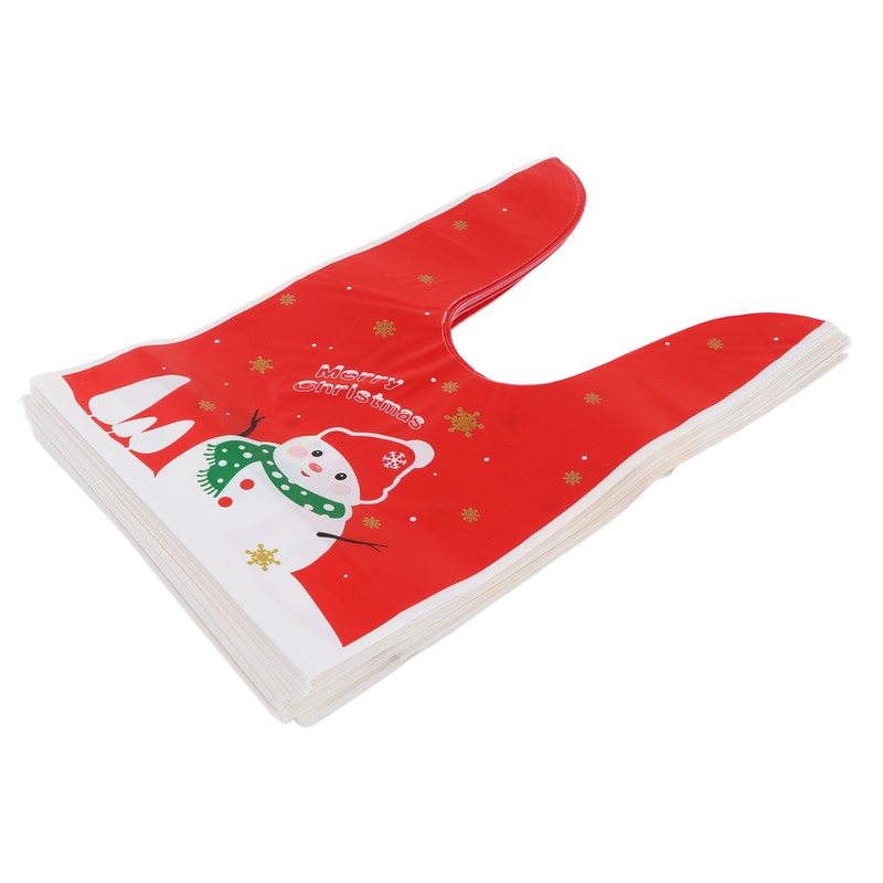100Pcs Christmas Gift Bag Cute Food Grade Eco Friendly Reusable