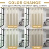 WONICY Small No Hooks Luxury Shower Curtain Set with Snap-in