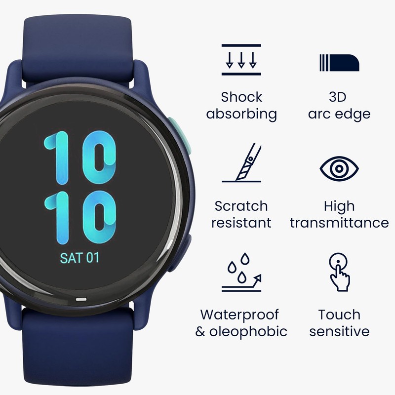 kwmobile Protective Film Compatible with Garmin vivoactive 5 / active