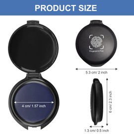 SAYEEC Fingerprint Ink Pad Blue Thumbprint Ink Pad for Office Notary Supplies Identification Security ID Fingerprint Cards Law Enforcement Fingerprint Kit Thumb Print Ink Pad Stamp Pad (2 Pack)