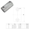 WITTKOWARE Pipe connector made of galvanised malleable cast iron, for