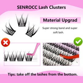 Individual Lashes Lash Clusters Wispy 168pcs Individual Lashes D04 D Curl 8-16MIX Cluster Lashes Volume Wispy Lash Extension Soft Comfortable Easy DIY at Home (D04-0.07D-8-16)