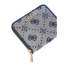 GUESS Neda Small Zip Around Wallet, Navy Logo