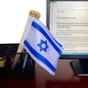 TSMD Israel Stick Flag Israeli Small Mini Hand Held Flags,5x8