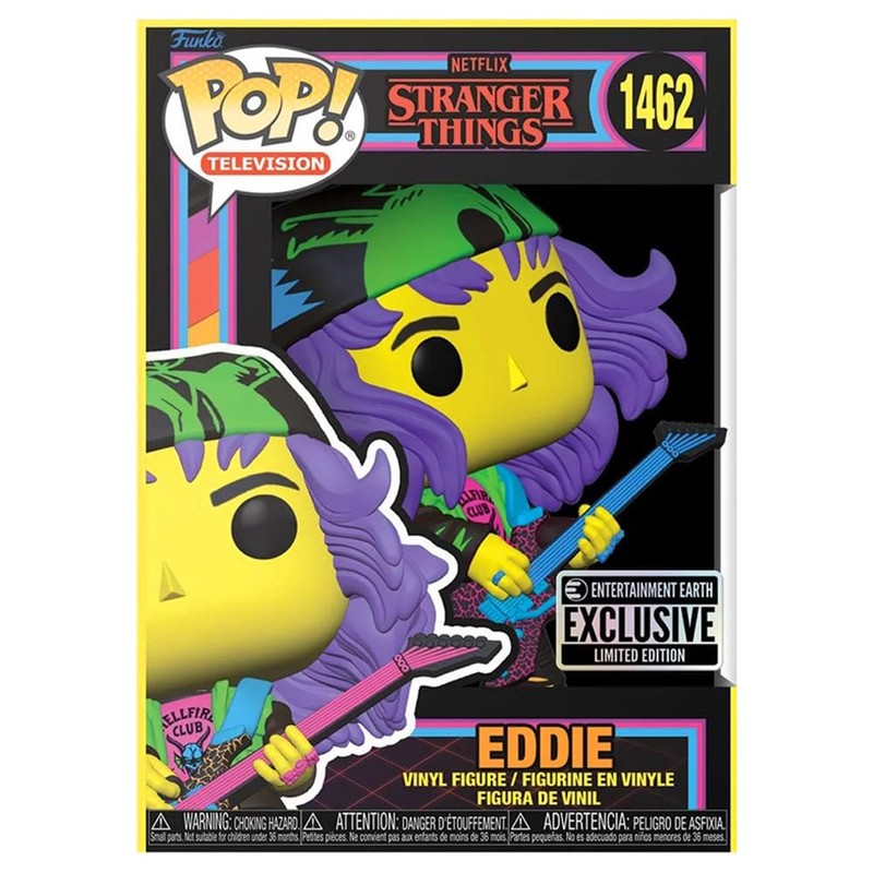 Funko Pop! Stranger Things Eddie with Guitar Blacklight Vinyl Figure