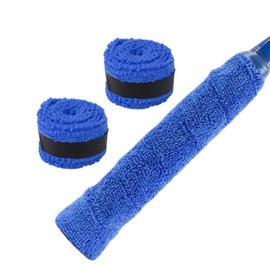 CAPASTEC Towel Grip Tape, Set of 2, Tennis, Badminton, Sweat Absorbent, Perfect for Long Playing, Dry Type, Grip Tape for Rackets, Blue