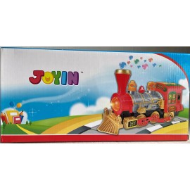 Joyin Kids Steam Train Locomotive Engine Bubble Blowing Battery Operated Lights Sound