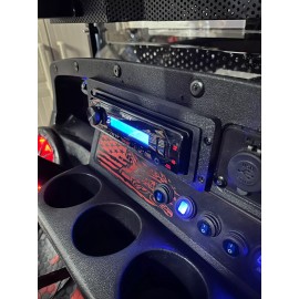 Golf Cart Single DIN Radio Bezel Bracket