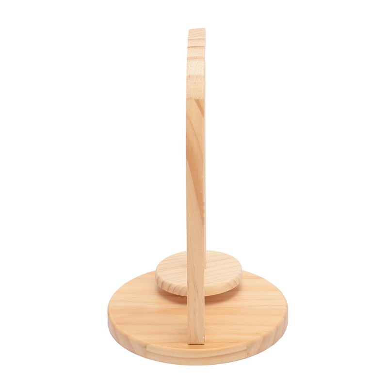 Yarn Holder Easy Installation Stable Structure Rotatable Wooden Yarn Ball