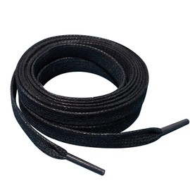 KOPMZ 2 pairs Waxed shoelaces Waterproof shoelaces (black47.25”/120cm) Casual shoe laces Sneakers laces