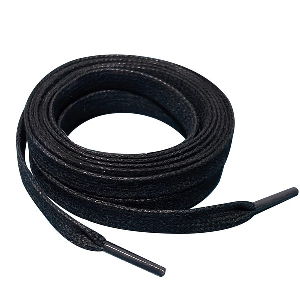 KOPMZ 2 pairs Waxed shoelaces Waterproof shoelaces (black47.25”/120cm) Casual shoe