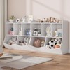 ELETHEBIA White Toy Bookcase & Bookshelf, Stylish Multi-Shelf Storage Organizer