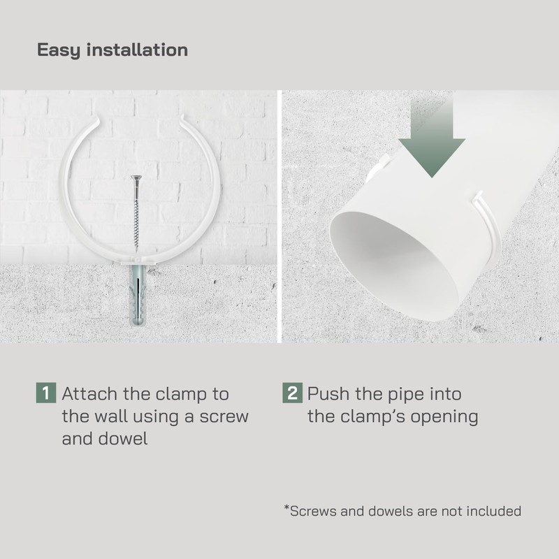 Vent Systems Pack of 2 Diameter 150mm Plastic Wall Mount