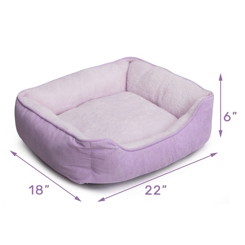Hollypet Rectangle Plush Dog Bed Cat Bed Self-Warming Pet Bed,