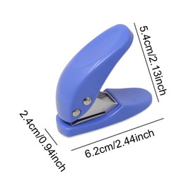 Honbay 2PCS Cute Mini Type 1-Hole Punch, White and Blue, 6mm 1/4inch Holes, 10 Sheets Punch Capacity, for Paper, Cardboard, Thin Plastic, Craft Paper, etc