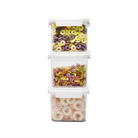 NBILIC Food Storage Containers Set with Lids, BPA Free Kitchen and Pantry Organization, Plastic Leak-proof Canisters for Cereal Flour & Sugar (3pcs), NB-H240325