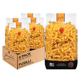 Garofalo - Premium Durum Wheat Semolina Fusilli Pasta, Italian Made, Bronze-Drawn, Al-Dente, One-Ingredient Pasta (4 pack)
