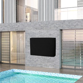 Easy-Going - Funda de TV para exteriores para visualización LCD de 36 a 38 pulgadas, LED, impermeable, resistente a la intemperie y al polvo con paño de limpieza (38 pulgadas, negro)