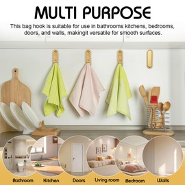 4pcs Coat Hooks, Foldable Wall Hook, Heavy-Duty Alloy Space-Saving 90° Rotating Design, Wall-Mounted Clothes Hooks for Hanging Coats, Towels, Backpacks, Bags, for Doors, Bathroom, Kitchen (4)