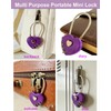 LITAITAI Heart Shaped Password Lock, Purple Love Lock with Combination,