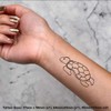 4 x 'Happy Turtle' Temporary Tattoos - Water Resistant, Skin-Safe,
