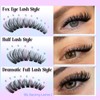 Yawamica Lash Extension Kit 50D 80D Cat Eye Lashes Clusters