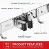 IMILLET 2 Pack Broom and Mop Holder Wall Mounted, Stainless