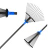 BsBsBest 75" Rake for Leaves with 18 Metal Tines 10-18"