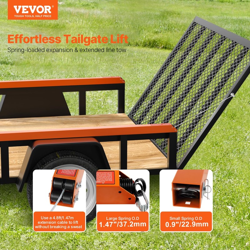 VEVOR Trail Tailgate Lift Assist, Max 180 lbs Load Capacity,
