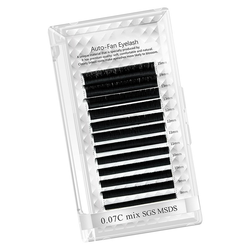Auto Fan False Eyelashes Women Professional Salon Black Volume False