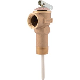 Cash Acme 3/4 Inch NCLX-5L Temperature and Pressure Relief Valve, Push to Connect Brass Plumbing Fittings, Copper, CPVC Pipe, 150 PSI, 18821-0150