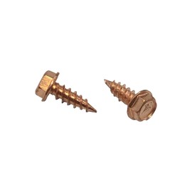 Eagle 1#8 1/2 inch (100 Count) Gutter Downspout Or Sheet Metal Screws (Multiple Quantities/Colors) - Easy Start Sharp Tip - Zip Screws/Fasteners (100, Copper Plated)